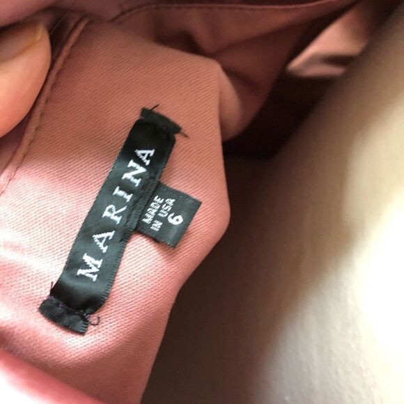 NWT Marina Rose Drape Open Back Dress 12072 6 - Picture 7 of 9